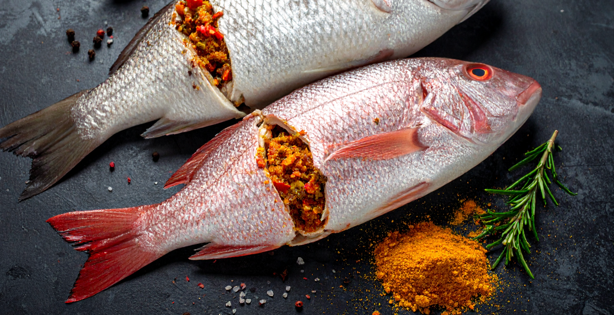 vivaneau Local assaisonné tres peu de sel darnes ou filets